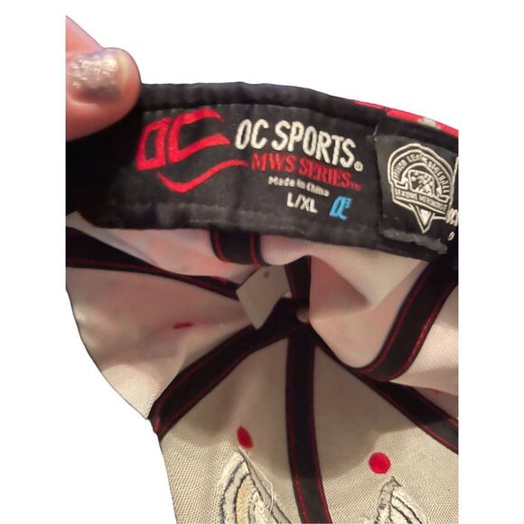 OC Sports MWS Series Men's Red Camo Fitted Orem Owlz Baseball Cap XL - Picture 5 of 15